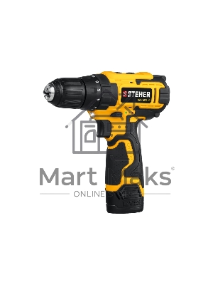 Дрель-шуруповерт аккумуляторная STEHER CD-120-2, Аккумуляторная, 12В, 2 АКБ, Кейс