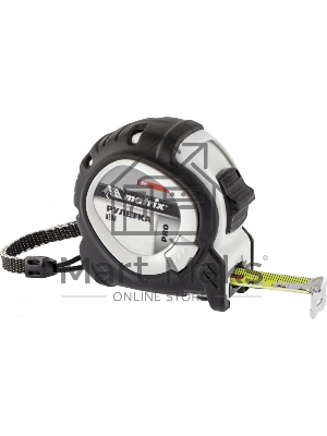 Рулетка Matrix Neon, 5 м x 25 мм, обрезиненный корпус, 3 фиксации, PRO