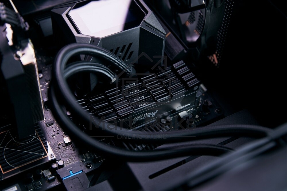 Оперативная память Kingston Fury Renegade, DDR4, 32GB (2x16GB), 3200MHz, CL16, DIMM, с радиаторами, серый/черный