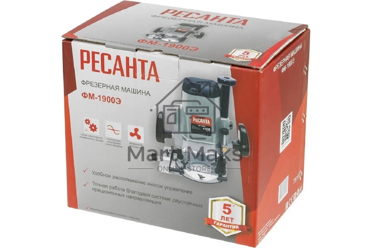 Фрезер Ресанта ФМ-1900Э 1900Вт 23000об/мин макс.ход:50мм