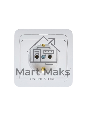 Розетка 1-м CLASSICO с заземл. 2028 бел. ASD / IN HOME 4680005959907