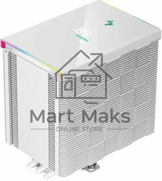 Кулер для процессора DEEPCOOL AK500 DIGITAL WH белый, 120 мм, алюминий/медь, 1850 об/мин, 28 дБ, 4 pin, 240 Вт, 160 мм