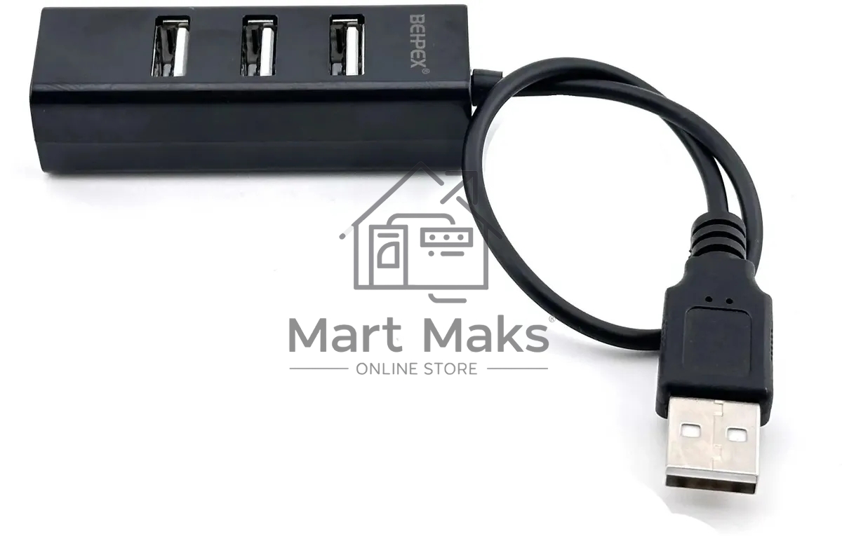 Разветвитель USB 2.0 BPH-1906 4порт. черный