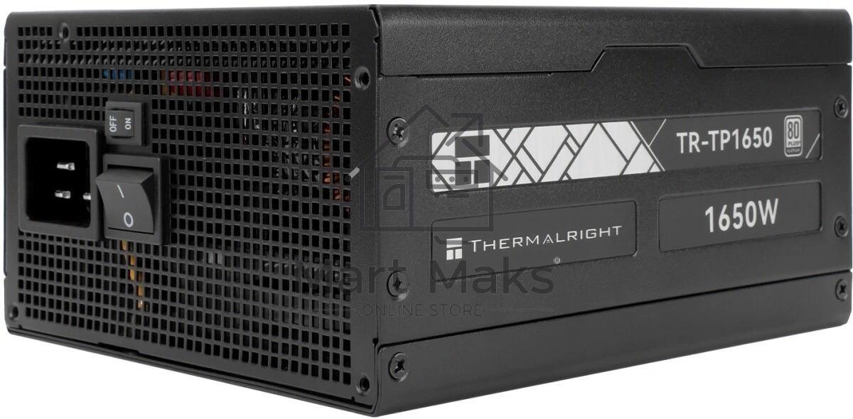 Блок питания Thermalright, 1650W 80+ Platinum (ATX, 3.0, PCIe 5.0, Full modular, 1x24(20+4)pin 600mm, 3xCPU 8(4+4)pin, 4xPCIe*2 8(6+2)pin, 2x12VHPWR PCIe 5.0 12+4pin 600mm, 6xSATA, 5xMOLEX4pin, Active, 120x120mm, 170x150x86mm, OPP, OVP, OTP, OCP, SCP, bla