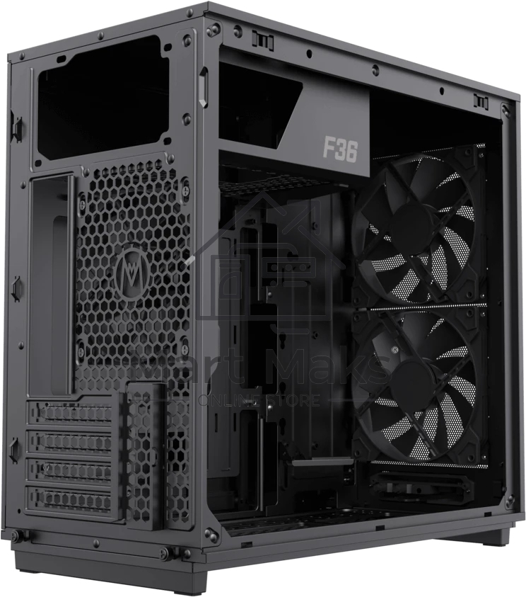 Компьютерный корпус без БП GameMax F36 Dark (Midi Tower, ATX, Графит, 1*USB Type-C, 3*120мм)