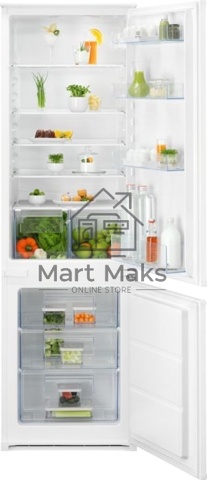 Встраиваемый холодильник Electrolux LNS5LE18S белый, 2-хкамерн., 195/72л., морозилка снизу, ручная разморозка