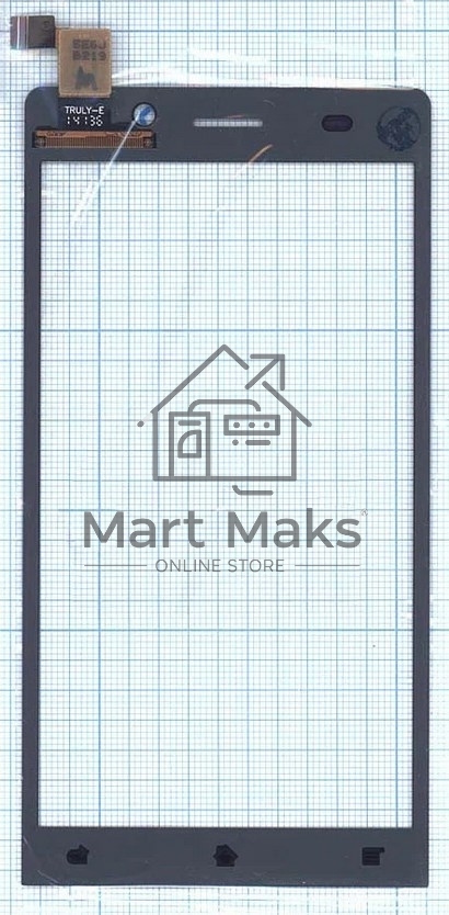 Сенсорное стекло (тачскрин) для Highscreen Thor, черное