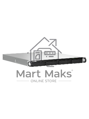 Сетевое хранилище SMB QNAP TS-464U-8G NAS 4 HDD trays, rackmount 1U, 1 PSU. 4-core Intel Celeron N5105/N5095 2.0-2.9 GHz, 8 Gb RAM MAX, 2x2.5GbE, 2xUSB 3.2 Gen 2 (10Gbps), 2xUSB 2.0, 1xHDMI, PCIe Gen 3 x2, W/o rail kit RAIL-B02