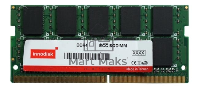 Оперативная память Innodisk M4D0-8GS1PWEM, DDR4, 8GB (1x8 GB), 3200 MHz, CL20, ECC, SO-DIMM