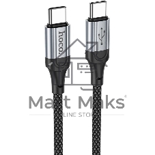 Кабель Hoco X102 Fresh Type-C to Type-C USB Type-C (m)-USB Type-C (m) 1м черный коробка