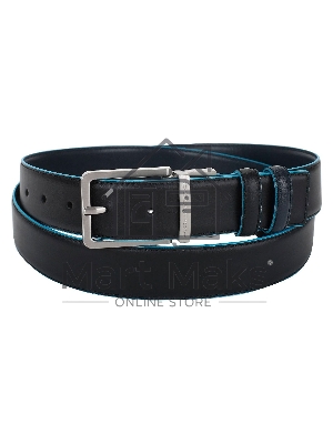 Ремень мужской Piquadro Blue Square CU2619B2/NBLU2, черный/темно-синий, натур.кожа