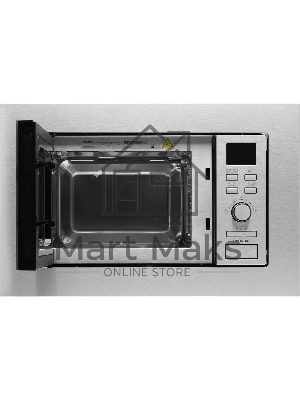 Микроволновая печь встраиваемая Hyundai HBW 2040 IX серебристый, 20 л, 800 Вт, переключатели - кнопки/поворотный механизм