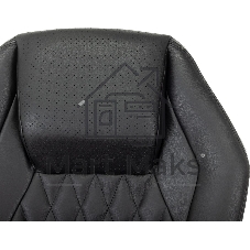 Кресло руководителя Бюрократ Aura/Black черный, кожа, крестовина полированный алюминий