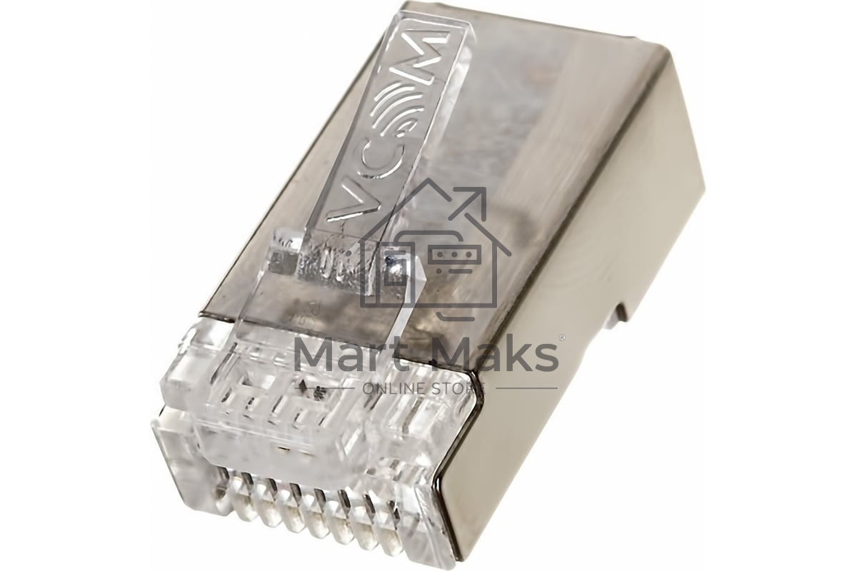 Коннектор VCOM RJ45 8P8C для FTP кабеля 5 кат. экранированные, 20шт,