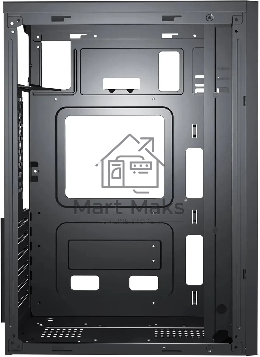 Компьютерный корпус KingPrice KPCC-MD203 черный без БП ATX 1x80mm 3x120mm 2xUSB2.0 audio
