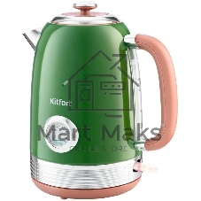 Чайник электрический Kitfort KT-6110 1.7л. 2200Вт зеленый (корпус: нержавеющая сталь)