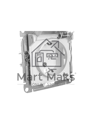 Механизм розетки 1-м СП AtlasDesign AQUA с заземл. защ. шторки с защ. крышкой 16А IP44 белый, SchE ATN440146