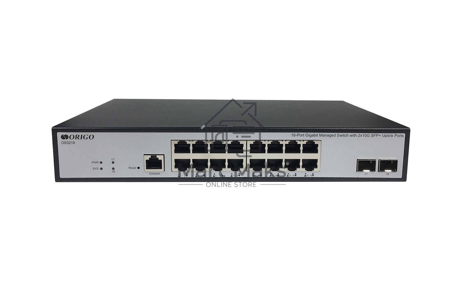 Коммутатор ORIGO OS3218/A1A, 16×1 Гбит/с + 2×10 Гбит/с SFP+, управляемый