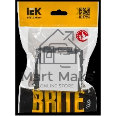 Выключатель BRITE 1-кл. перекр. 10А ВС10-1-3-БрАБ а/б IEK арктический белый