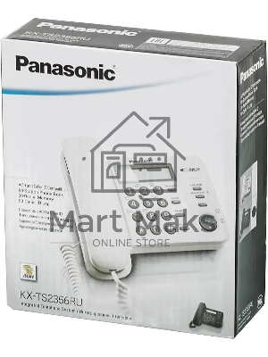 Телефон проводной Panasonic KX-TS2356RUB черный АОН,Caller ID,ЖКД,блокировка набора,выключение микрофона