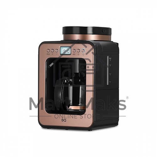 Кофеварка капельная BQ CM7001 Rose Gold-Black со встроенной кофемолкой, исп. кофе - молотый/зерновой, 0.6 л, 600 Вт.