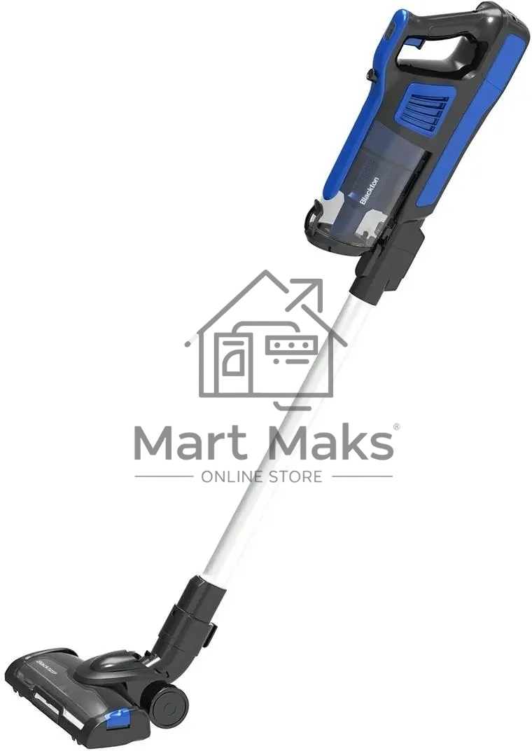 Пылесос вертикальный Blackton Bt VCA1401B черный-синий, питание от аккумулятора, 120 Вт, уборка сухая, пылесборник 0.6 л, работа от АКБ max 40 мин