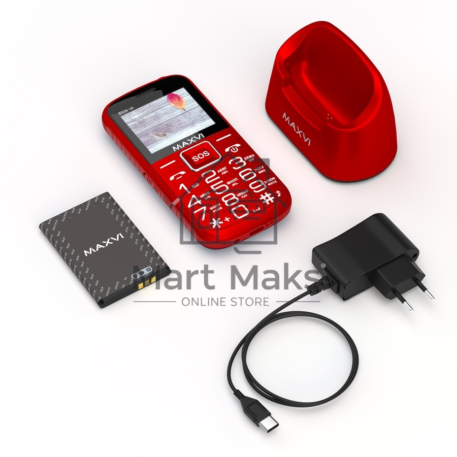 Мобильный телефон Maxvi B5ds up red. 