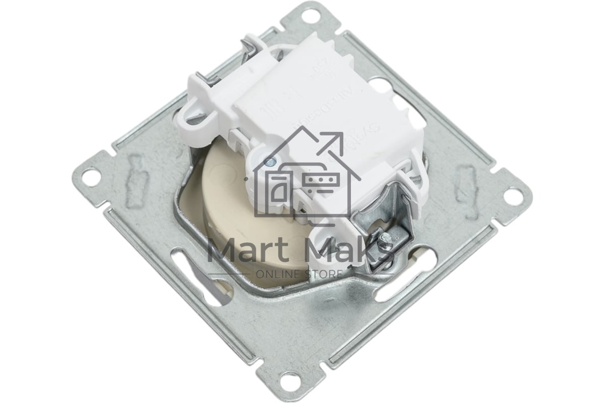 Механизм розетки 1-м СП AtlasDesign без заземл. защ. шторки 16А алюм. SchE ATN000349