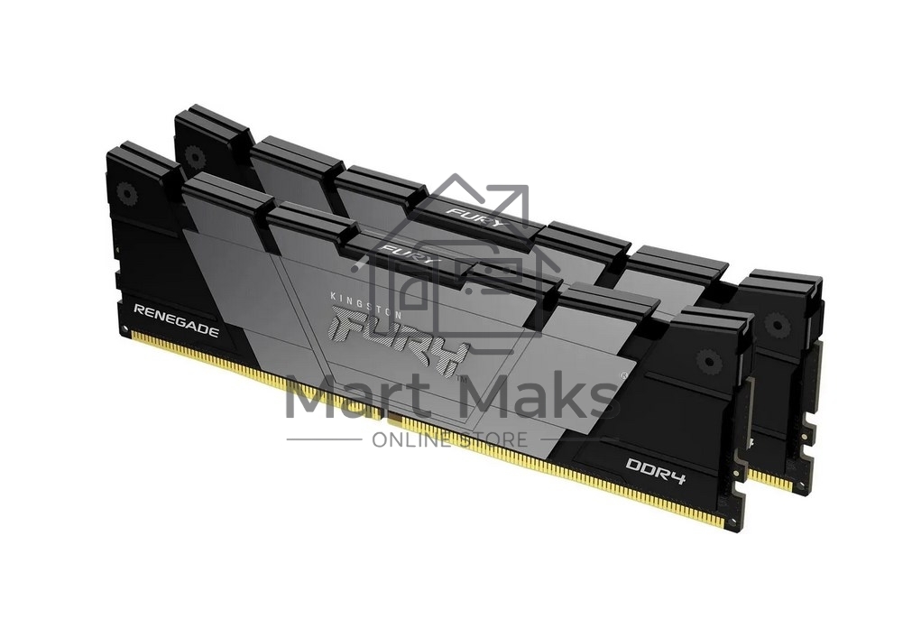 Оперативная память Kingston Fury Renegade, DDR4, 64GB (2x32 GB), 3200 MHz, CL16, DIMM, с радиатором, черный