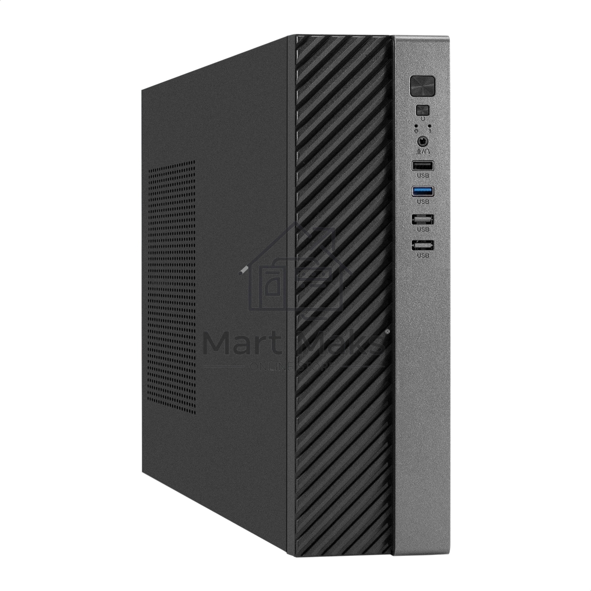 Компьютерный корпус Desktop ExeGate MI-302U-350 (mATX/mini-ITX, TPS350 8см, 1*USB+1*USB3.0, HD аудио, черный)