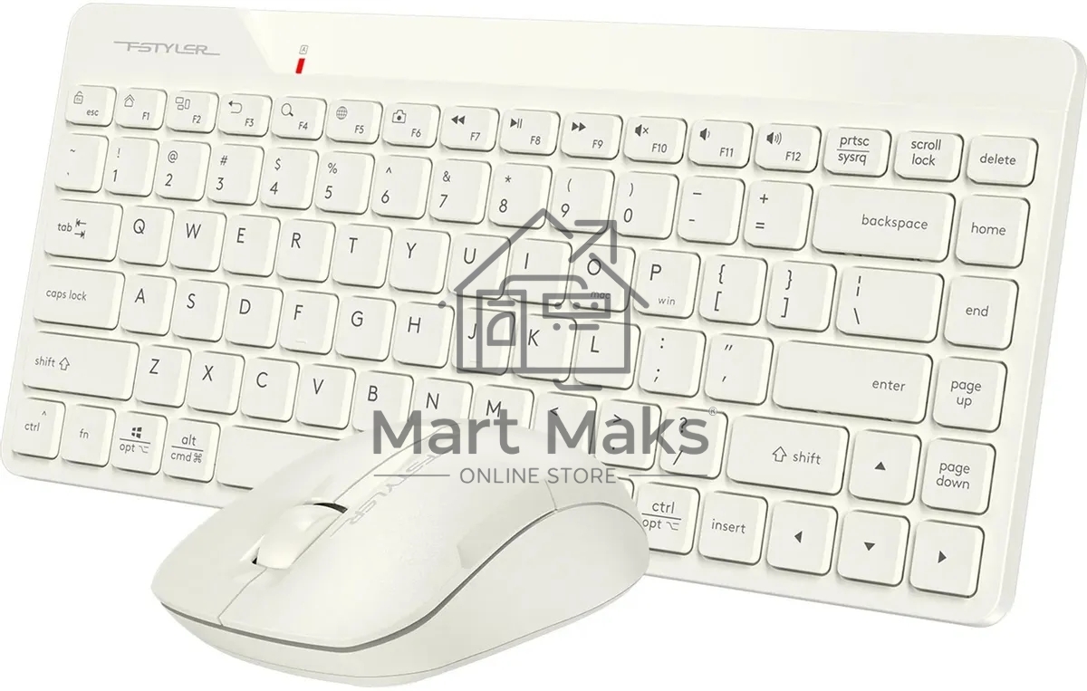 Клавиатура + мышь A4Tech Fstyler FG2200 Air2 клав:бежевый мышь:бежевый USB беспроводная slim