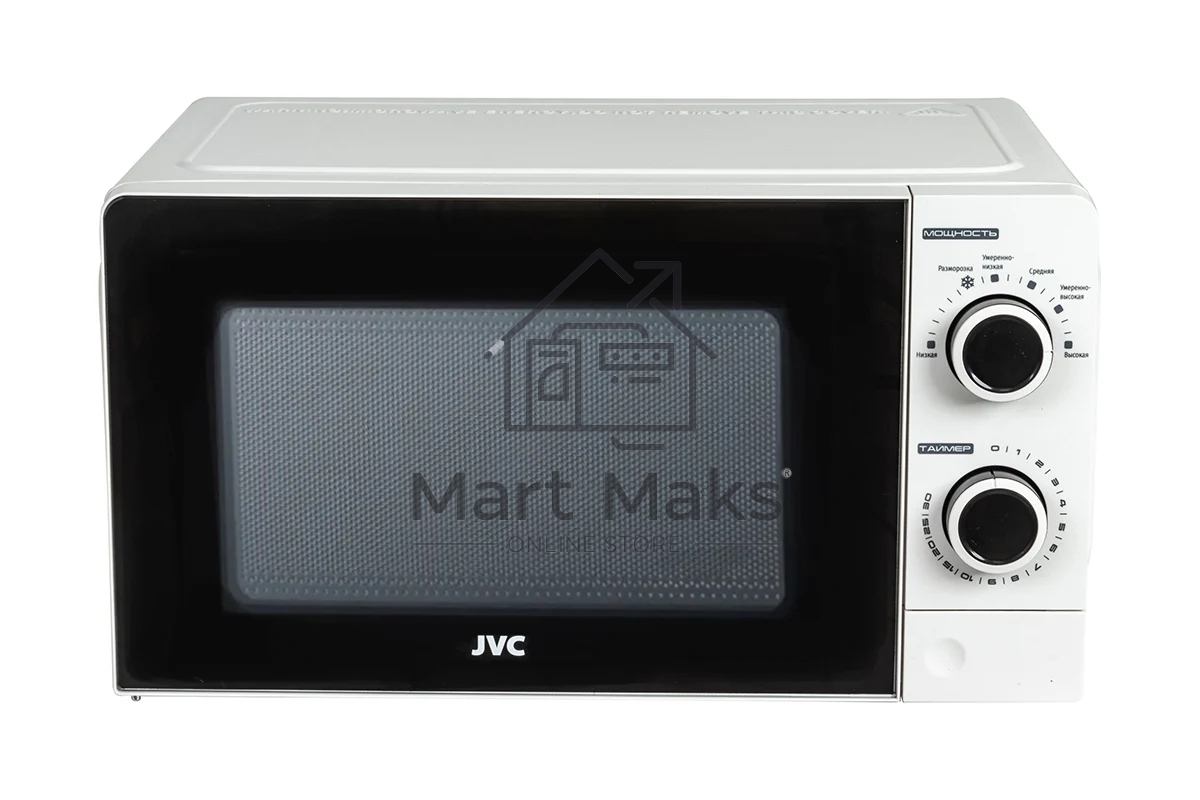 Микроволновая печь JVC JK-MW121M белый, 20 л, 700 Вт, переключатели - поворотный механизм