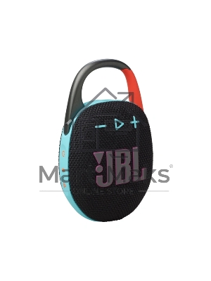 Колонка портативная JBL Clip 5 черный/оранжевый 7W Mono BT 10м 1400mAh