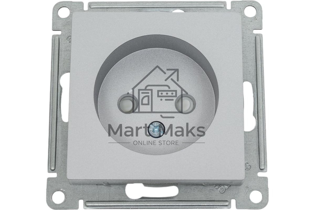 Механизм розетки 1-м СП AtlasDesign без заземл. защ. шторки 16А алюм. SchE ATN000349