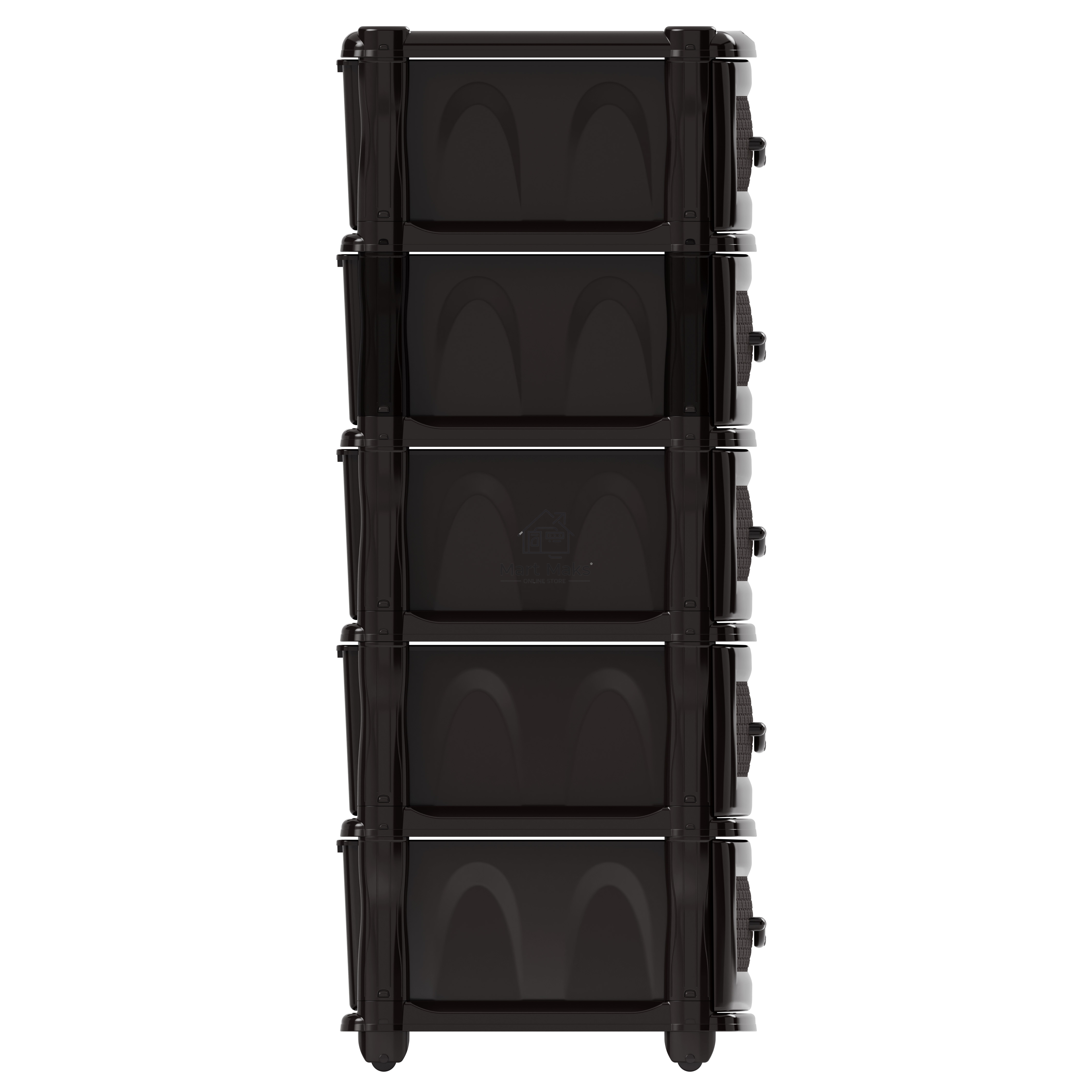 Комод Альтернатива М6498 Эконом, 5 секций, черный