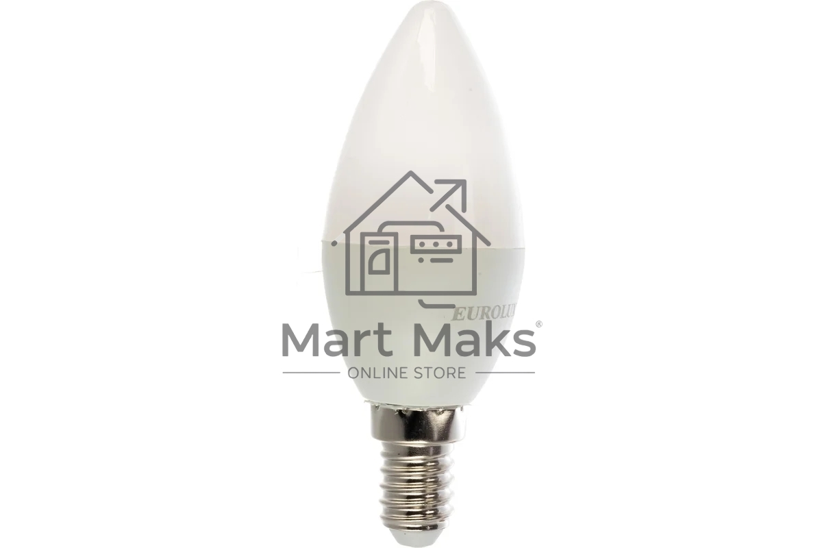 Лампа светодиодная EUROLUX LL-E-C37-6W-230-2