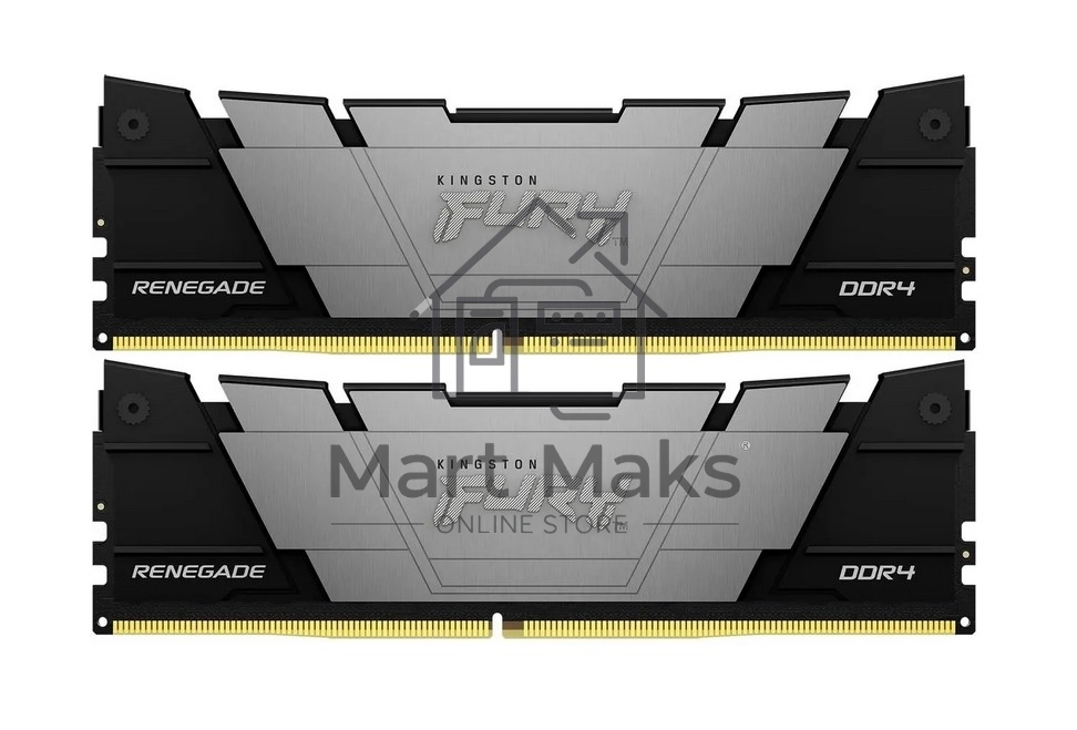 Оперативная память Kingston Fury Renegade, DDR4, 64GB (2x32 GB), 3200 MHz, CL16, DIMM, с радиатором, черный