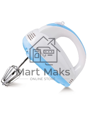 Миксер Maxwell MW-1360(W) Мощность 300 Вт.5 скорост. режимов.Номинальная потребляемая мощность 120 В