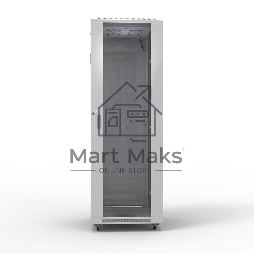 Шкаф серверный NTSS Премиум NTSS-R47U60100GS, напольный 47U 600x1000мм пер.дв.стекл металл 900кг серый 2210мм IP20