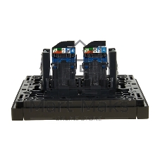 Розетка компьютерная IEK FORTE&PIANO FP333 2-ая RJ45 кат.5E серый