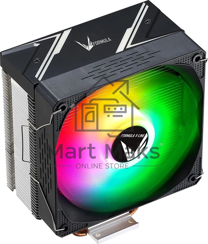 Кулер Aerocool / Formula Ice Burg Plus ARPW 4P ARGB черный 120мм алюминий+медь 34db 4-pin 200W 158мм