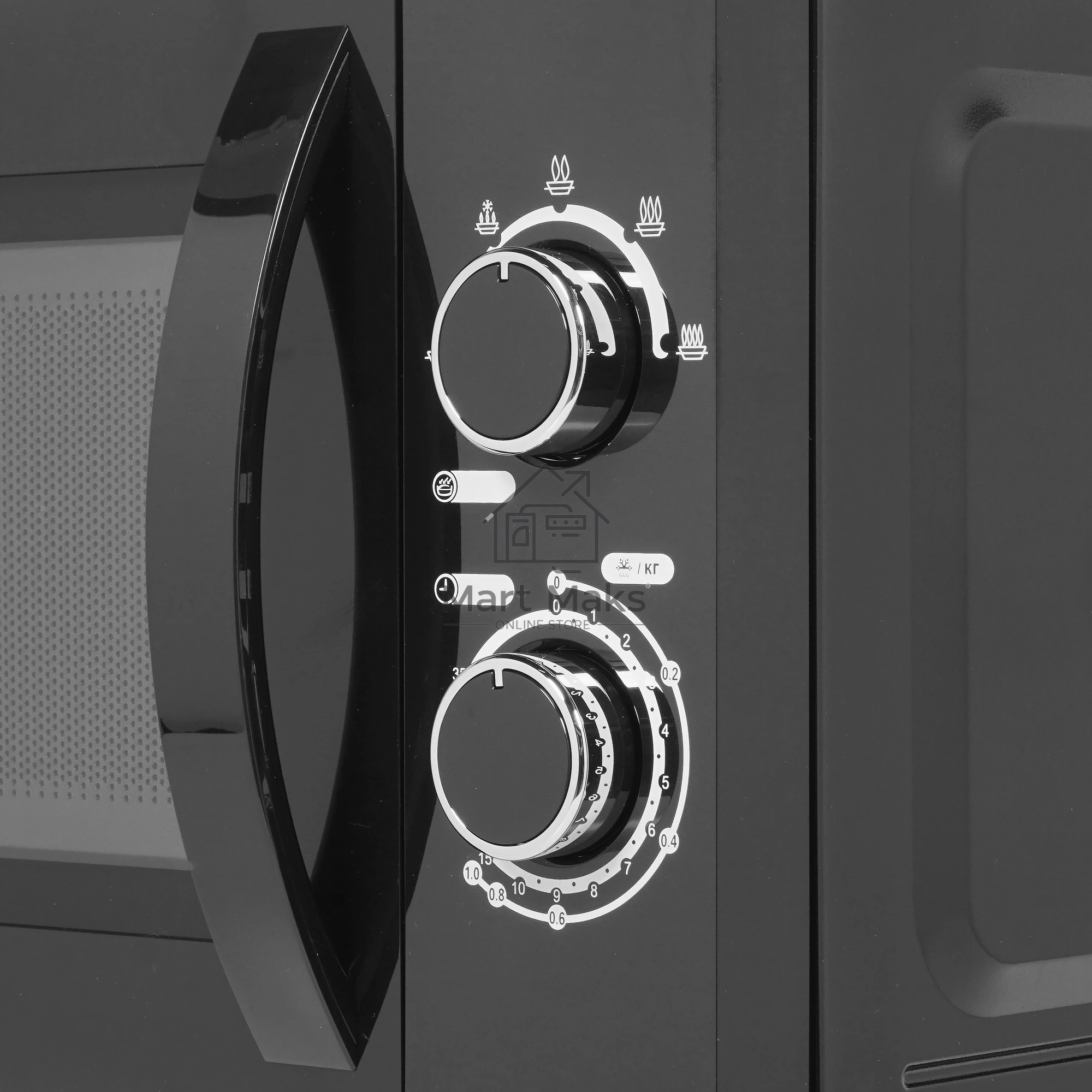 Микроволновая печь Hyundai HYM-M2063 черный, 20 л, 700 Вт, переключатели - поворотный механизм