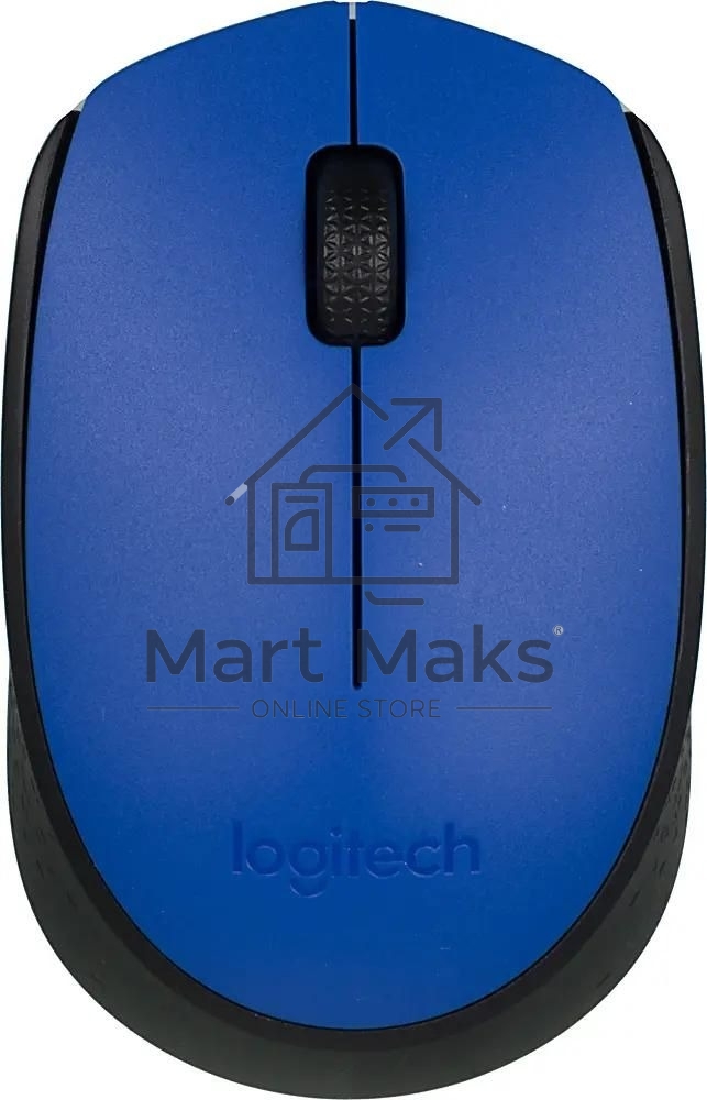 Мышь беспроводная Logitech M171 синий, 1000 dpi, радиоканал, USB, кнопки - 3