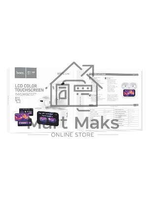 Наушники TWS Hoco EW72 Lite белый, вкладыши, Bluetooth, до 4 ч.