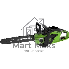 Цепная пила аккумуляторная (2005707UA) GreenWorks GD40CS15, 40V, 35 см, бесщеточная, 1,5 КВТ, с АКБ 2АЧ и ЗУ