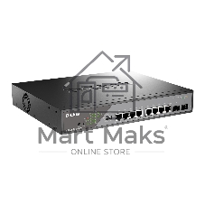 Коммутатор D-Link DSS-200G-10MPP/A1A, 8×1 Гбит/с + 2×1 Гбит/с SFP, настраиваемый