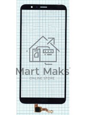 Сенсорное стекло (тачскрин) для Huawei Honor 7X, черное