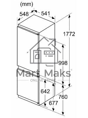 Холодильник Bosch KIN86NSE0 2-хкамерн. белый