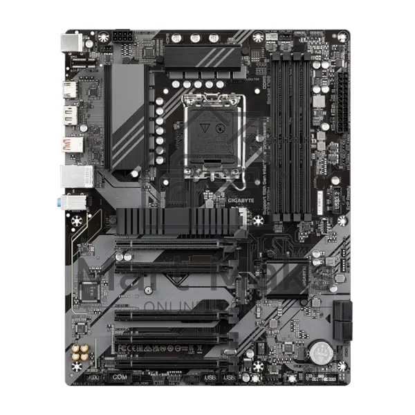 Материнская плата Gigabyte B760 DS3H, LGA 1700, Intel B760, 4xDDR5, 4xSATA, 2xM.2, 1xPCIe 4.0 x16, 4xPCIe 3.0 x1, 1xHDMI, 1xDP, 1x 1Gb LAN, 1xUSB 3.2 Gen 2, 1xUSB 3.2 Gen 2x2, 4xUSB 2.0, 3x3.5 мм, 7.1, ATX