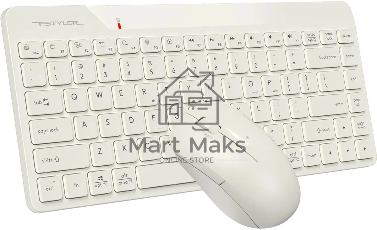 Клавиатура + мышь A4Tech Fstyler FG2200 Air2 клав:бежевый мышь:бежевый USB беспроводная slim